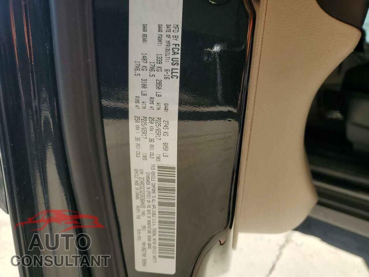 DODGE CARAVAN 2016 - 2C4RDGCG2GR380455