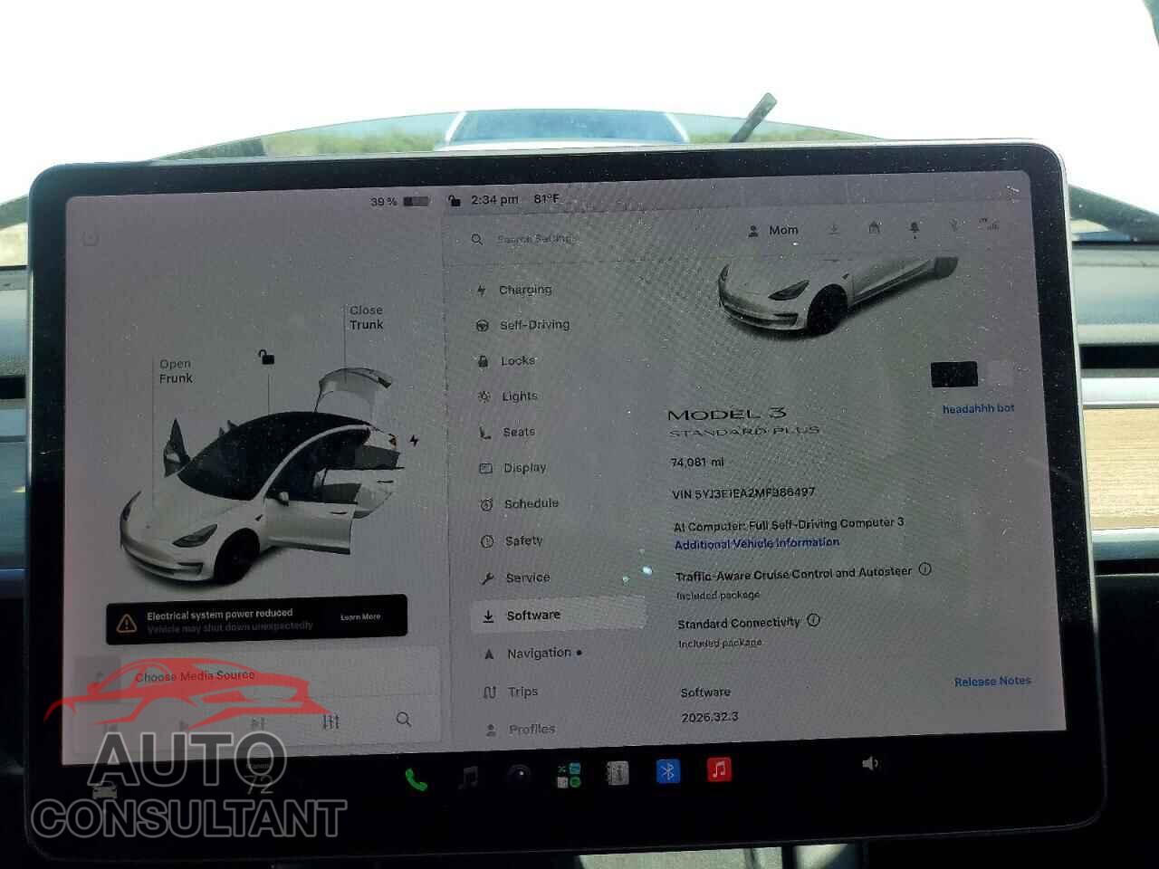 TESLA MODEL 3 2021 - 5YJ3E1EA2MF986497