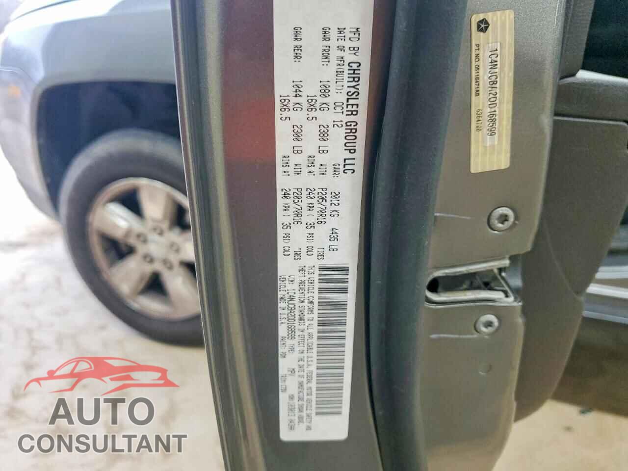 JEEP COMPASS 2013 - 1C4NJCBA2DD168599