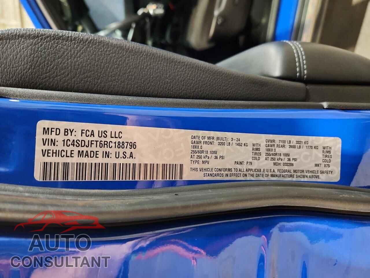 DODGE DURANGO 2024 - 1C4SDJFT6RC188796
