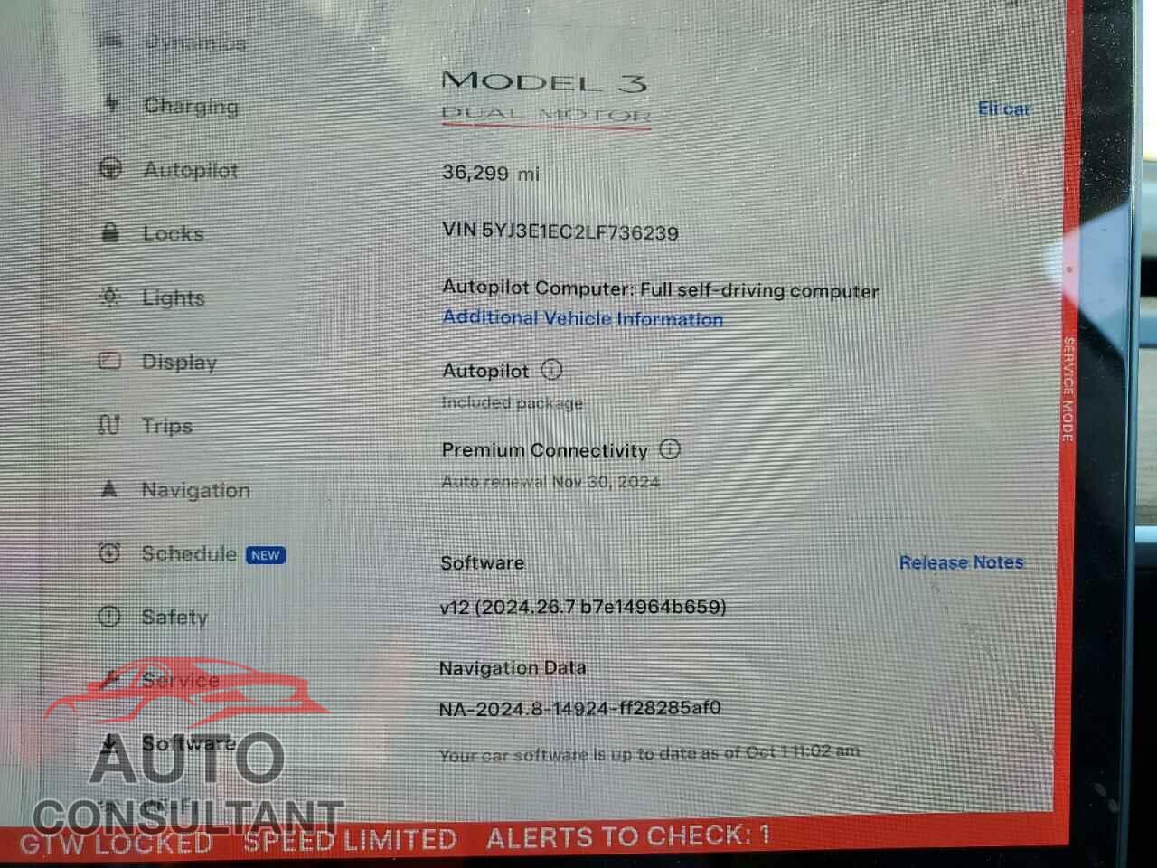 TESLA MODEL 3 2020 - 5YJ3E1EC2LF736239