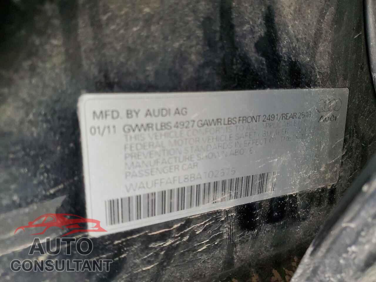 AUDI A4 2011 - WAUFFAFL8BA102575