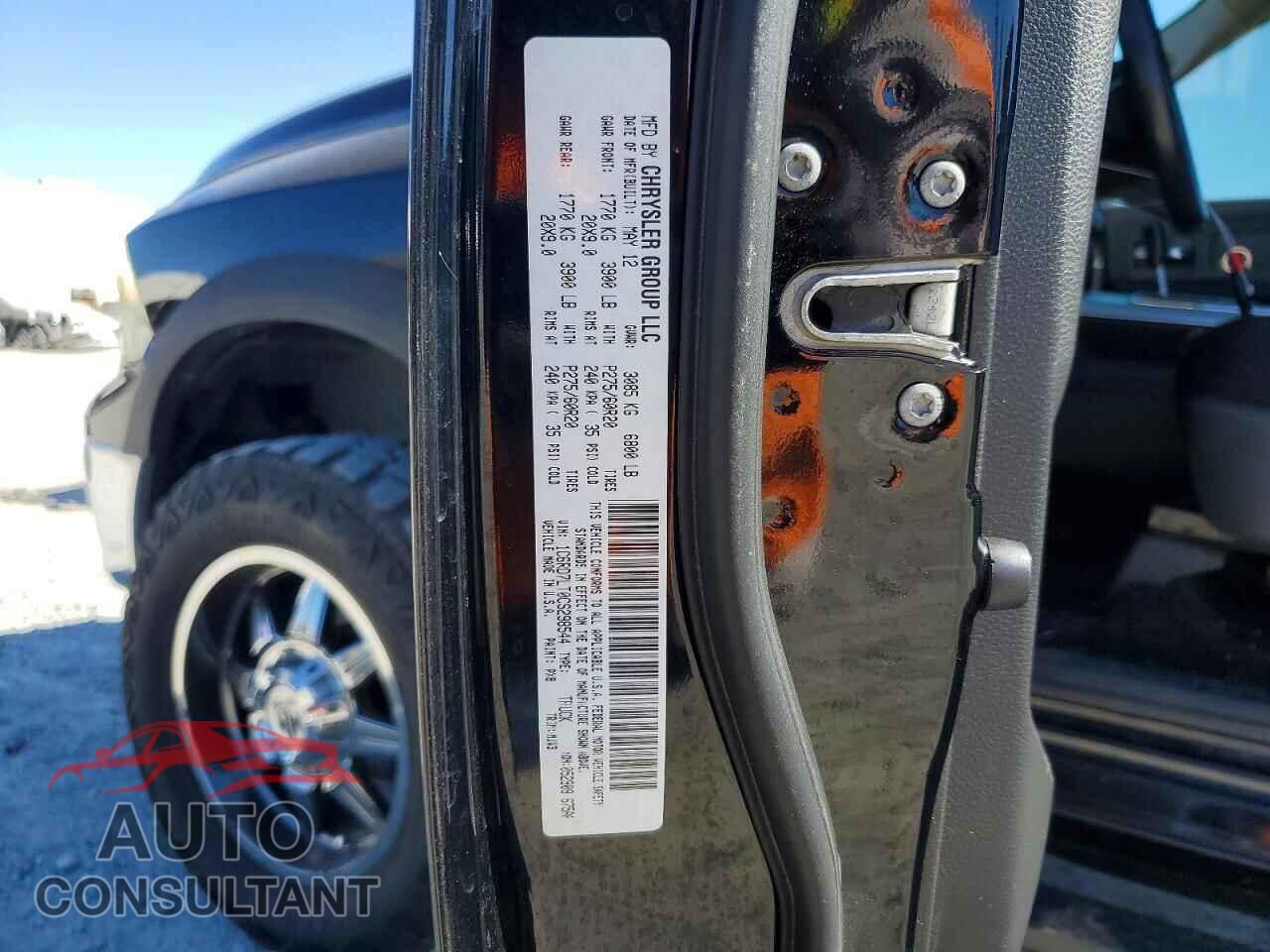 DODGE RAM 1500 2012 - 1C6RD7LT0CS298544
