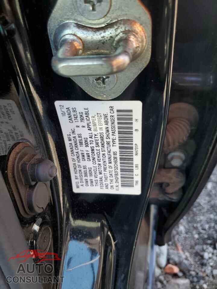 HONDA CIVIC 2012 - 2HGFB2F52CH608185