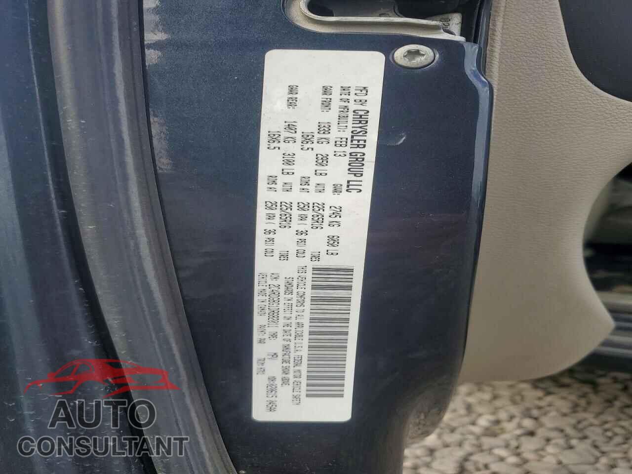 DODGE CARAVAN 2013 - 2C4RDGBG1DR682011