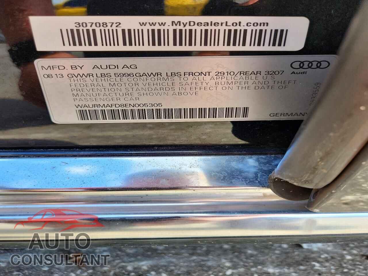 AUDI A8 2014 - WAURMAFD8EN005305