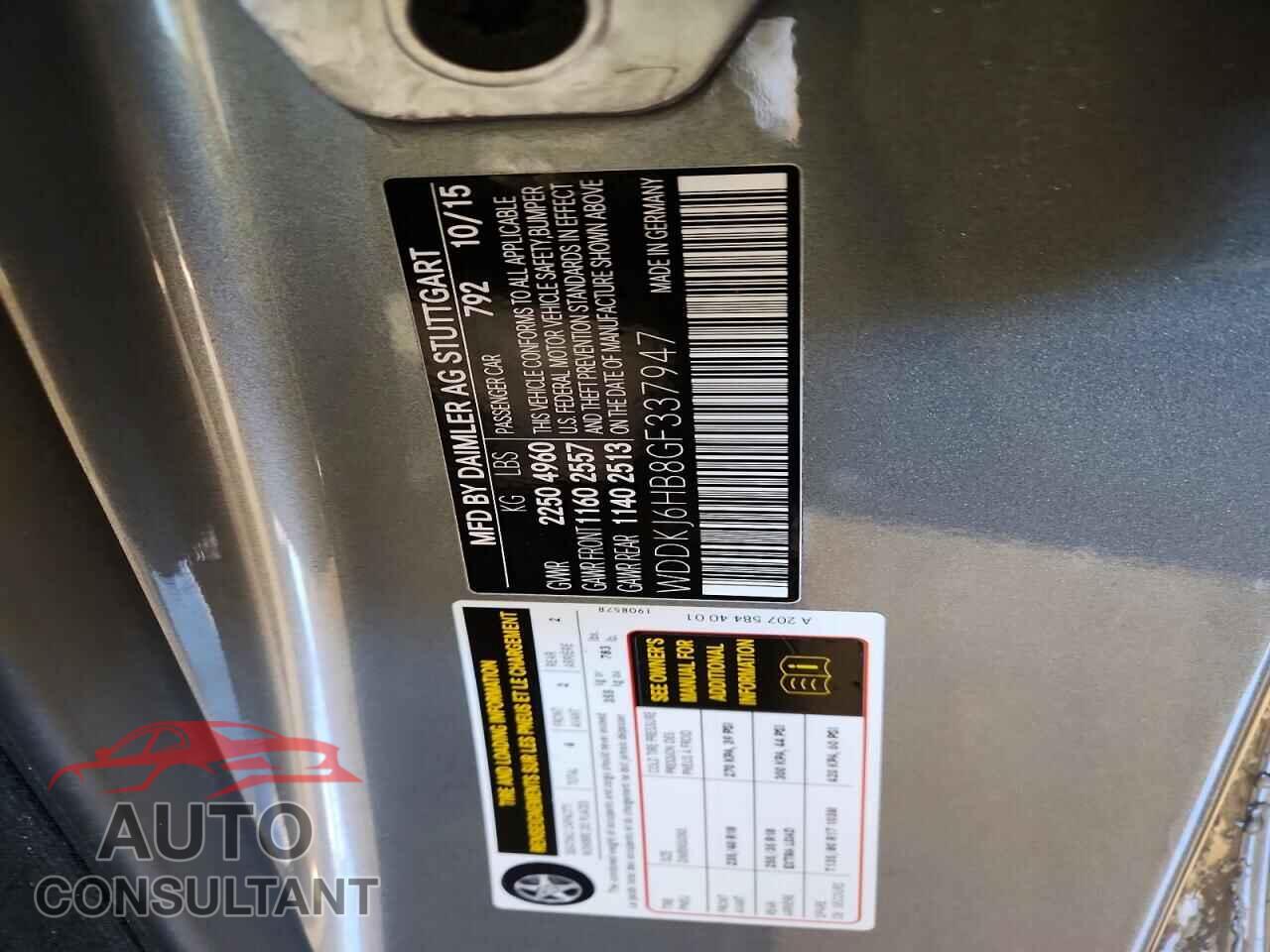 MERCEDES-BENZ E-CLASS 2016 - WDDKJ6HB8GF337947