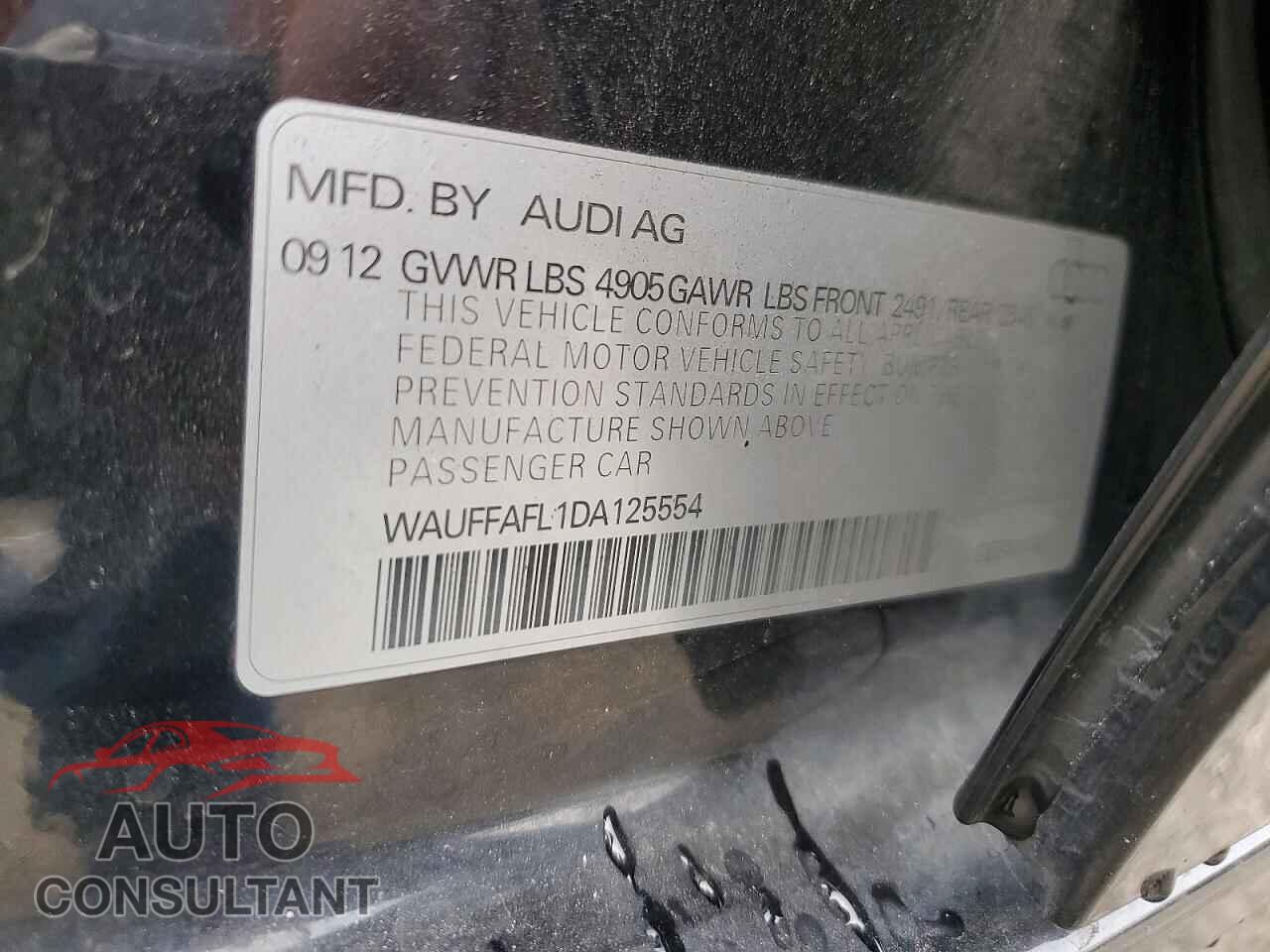 AUDI A4 2013 - WAUFFAFL1DA125554
