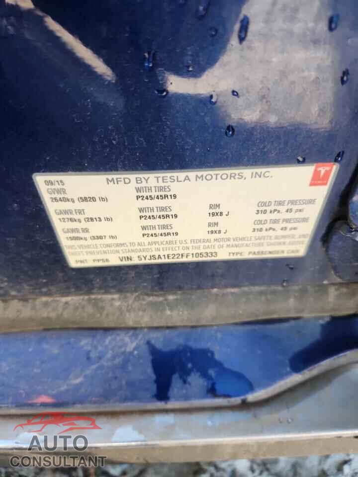 TESLA MODEL S 2015 - 5YJSA1E22FF105333