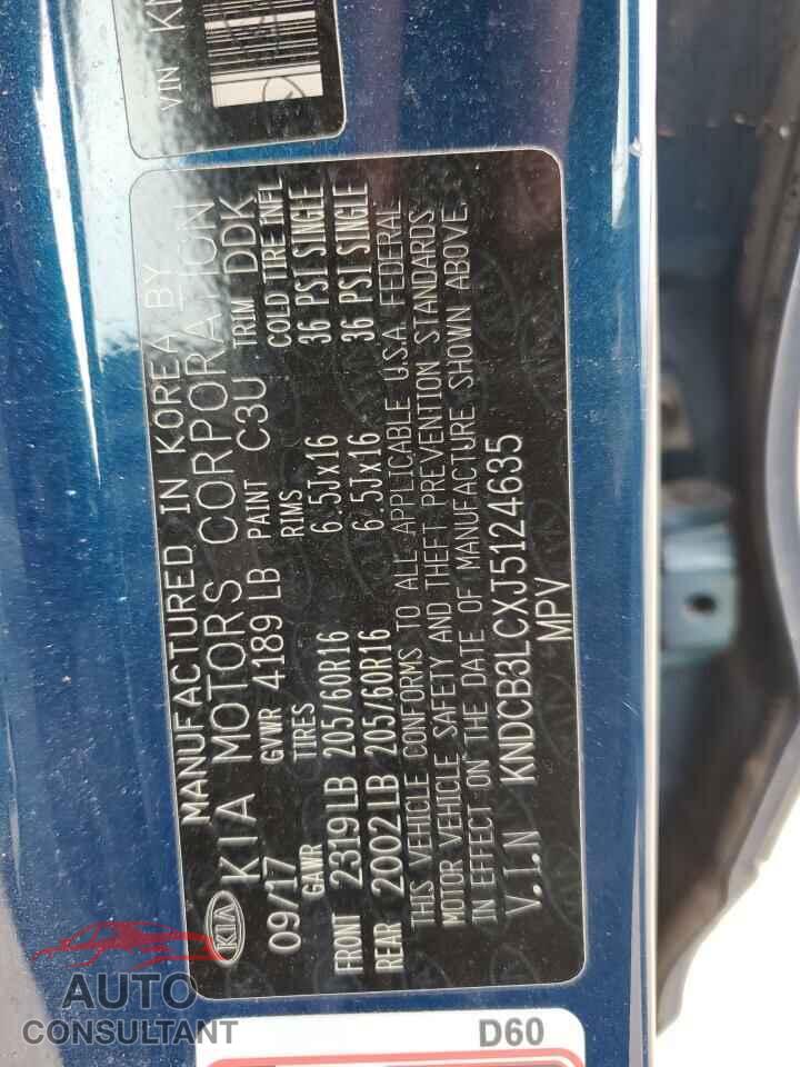 KIA NIRO 2018 - KNDCB3LCXJ5124635