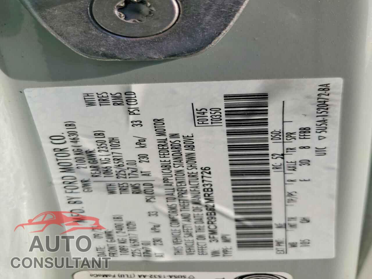 FORD BRONCO 2021 - 3FMCR9B62MRB37726