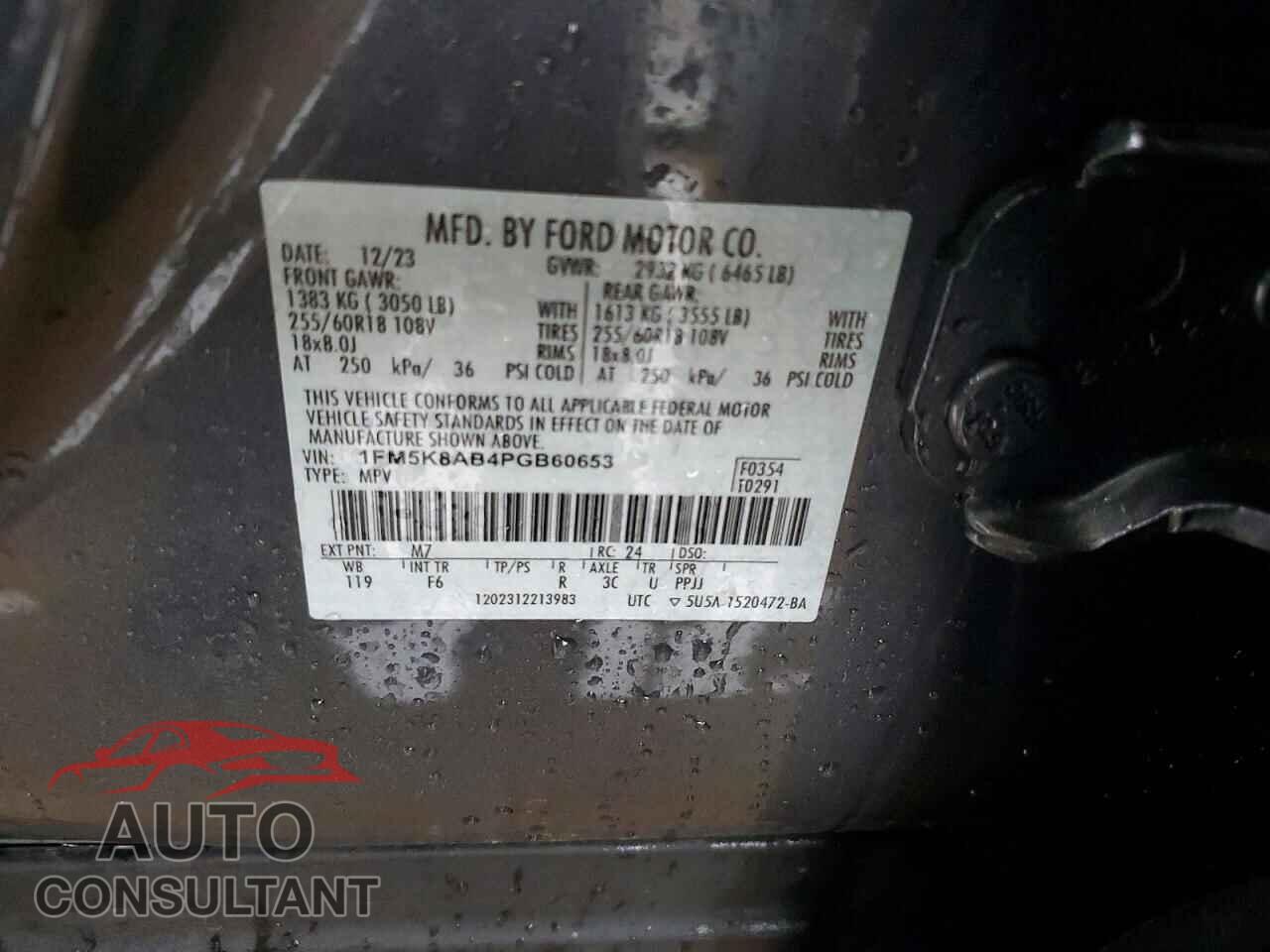 FORD EXPLORER 2023 - 1FM5K8AB4PGB60653