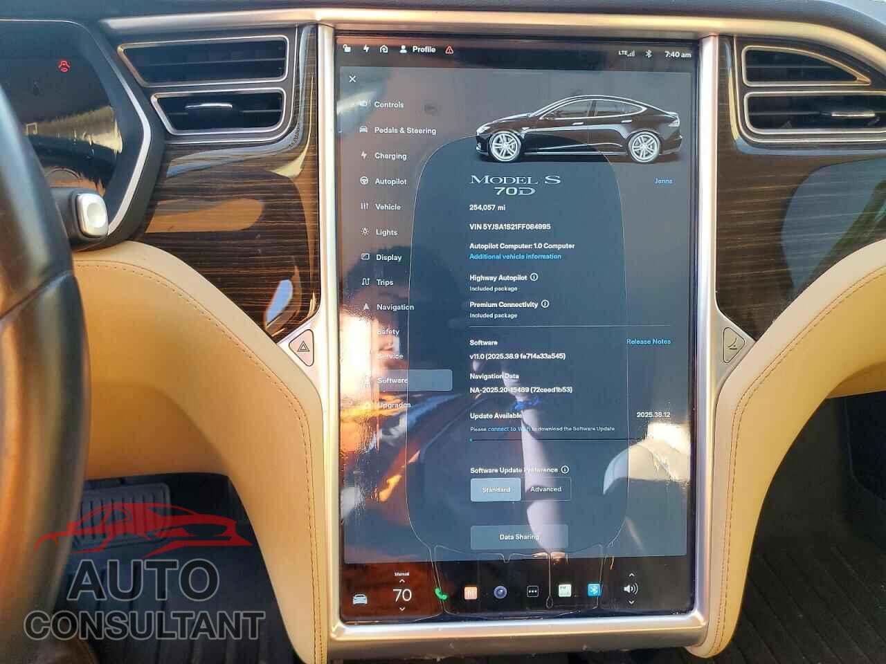 TESLA MODEL S 2015 - 5YJSA1S21FF084995