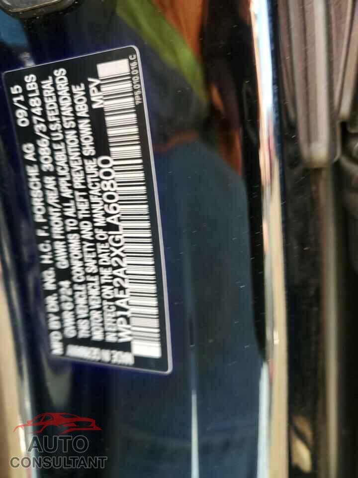 PORSCHE CAYENNE 2016 - WP1AE2A2XGLA60800