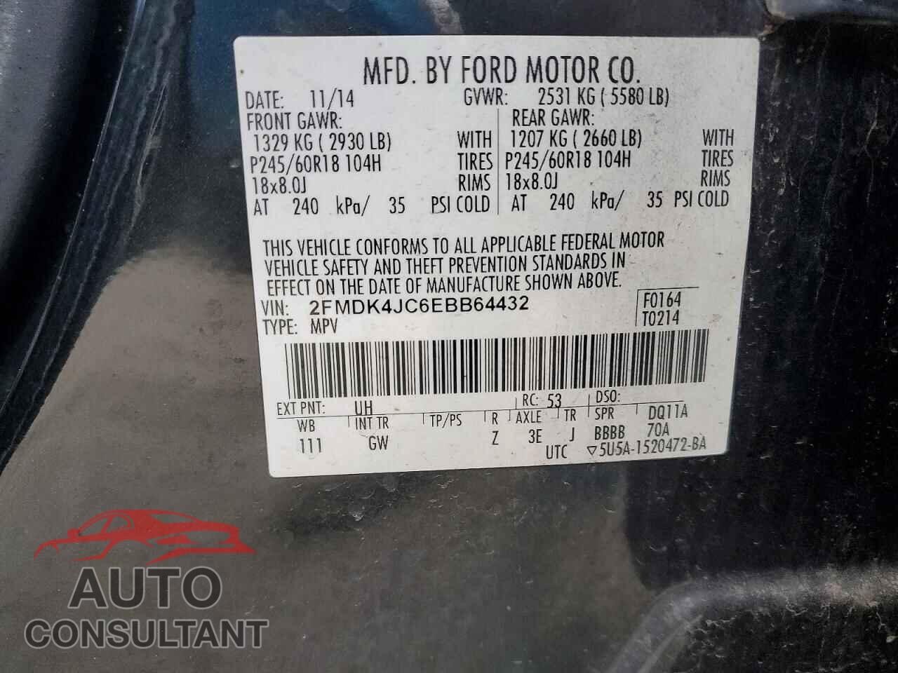 FORD EDGE 2014 - 2FMDK4JC6EBB64432