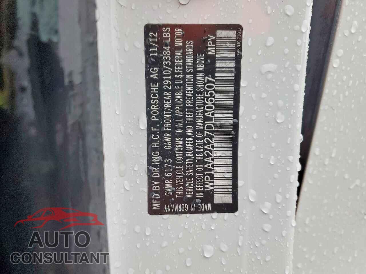 PORSCHE CAYENNE 2013 - WP1AA2A27DLA06507