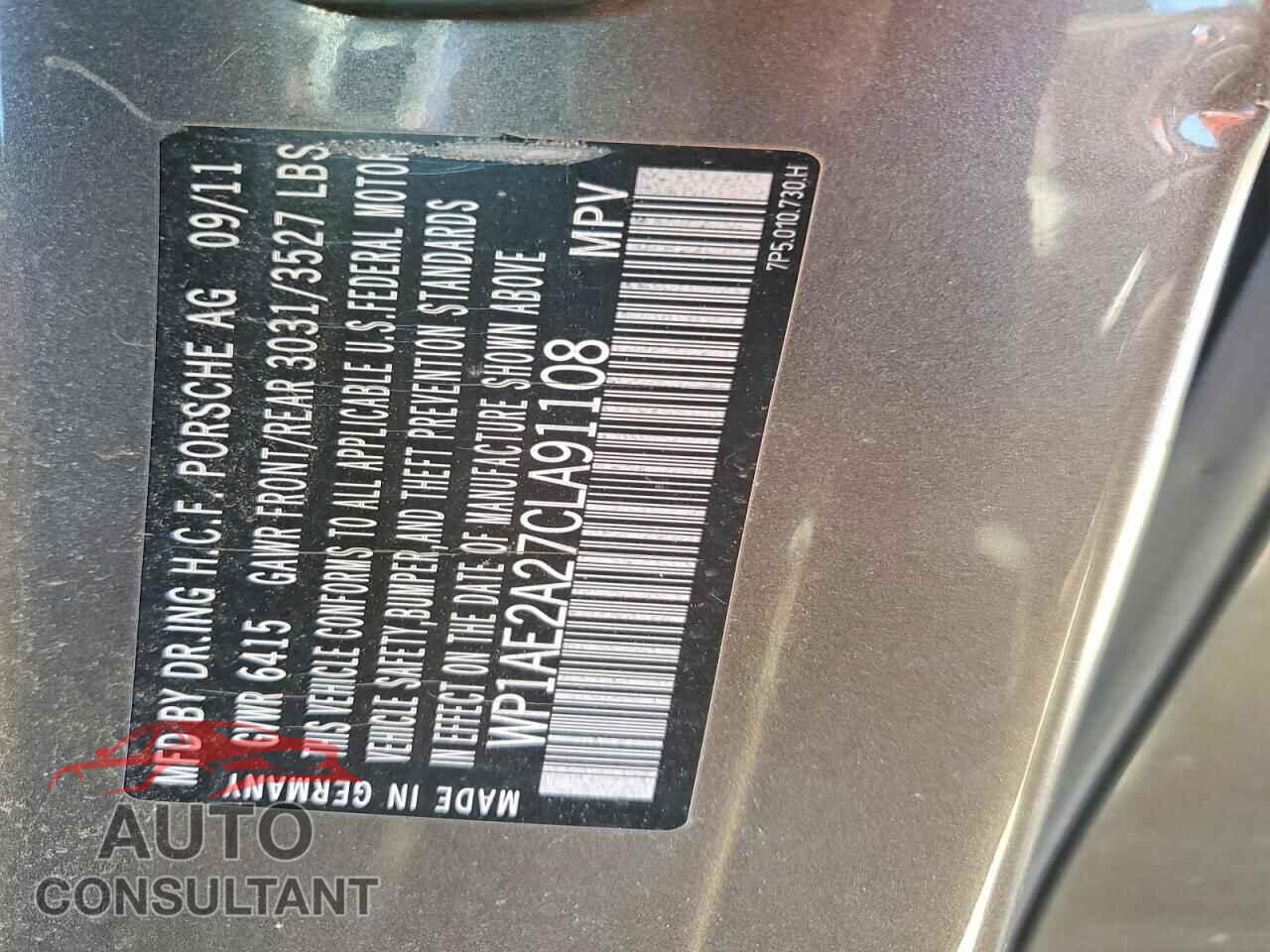 PORSCHE CAYENNE 2012 - WP1AE2A27CLA91108