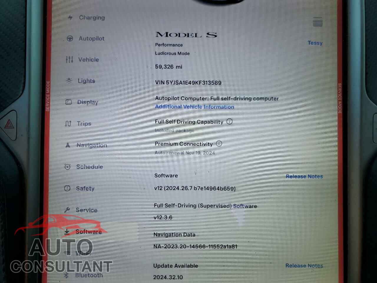 TESLA MODEL S 2019 - 5YJSA1E49KF313589