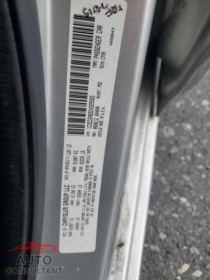 DODGE AVENGER 2012 - 1C3CDZAB3CN325565