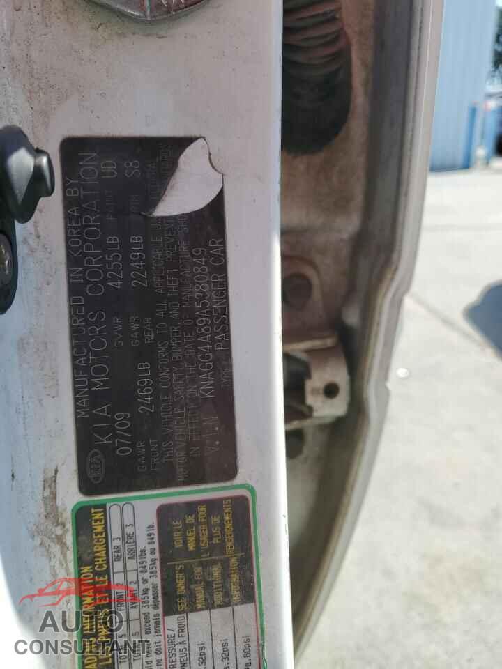 KIA OPTIMA 2010 - KNAGG4A89A5380849