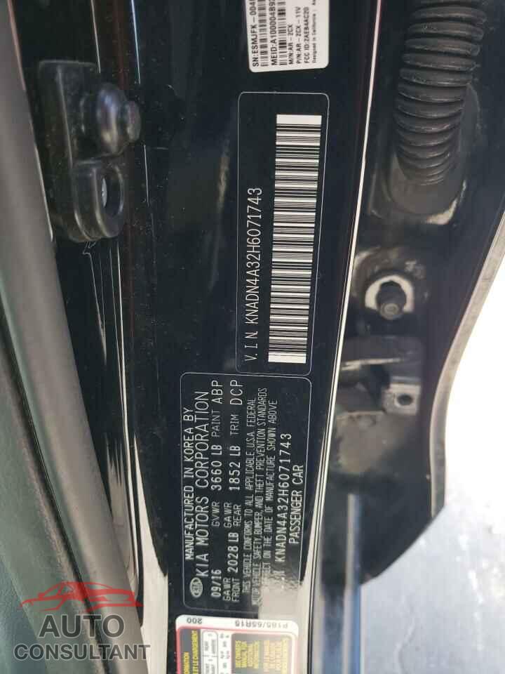 KIA RIO 2017 - KNADN4A32H6071743
