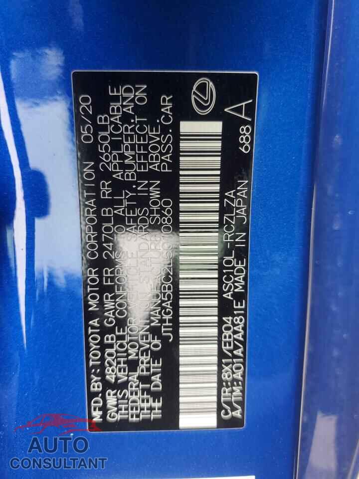 LEXUS RC300 2020 - JTHGA5BC2L5010860