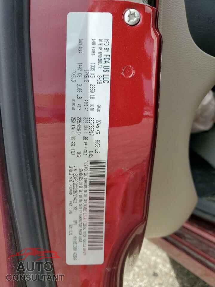 DODGE CARAVAN 2019 - 2C4RDGCG2KR727422