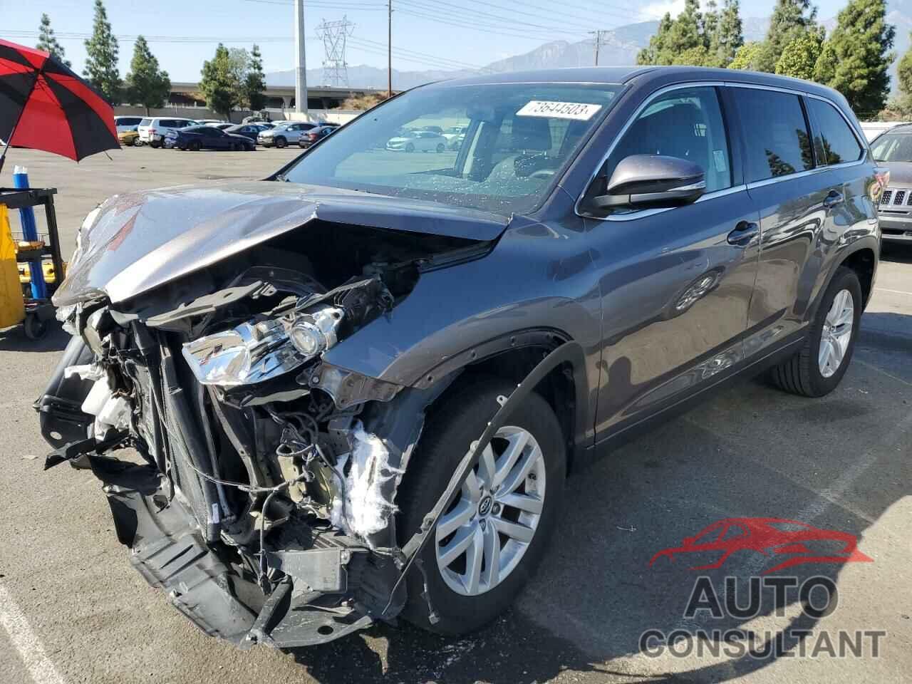 TOYOTA HIGHLANDER 2016 - 5TDZKRFH7GS169815