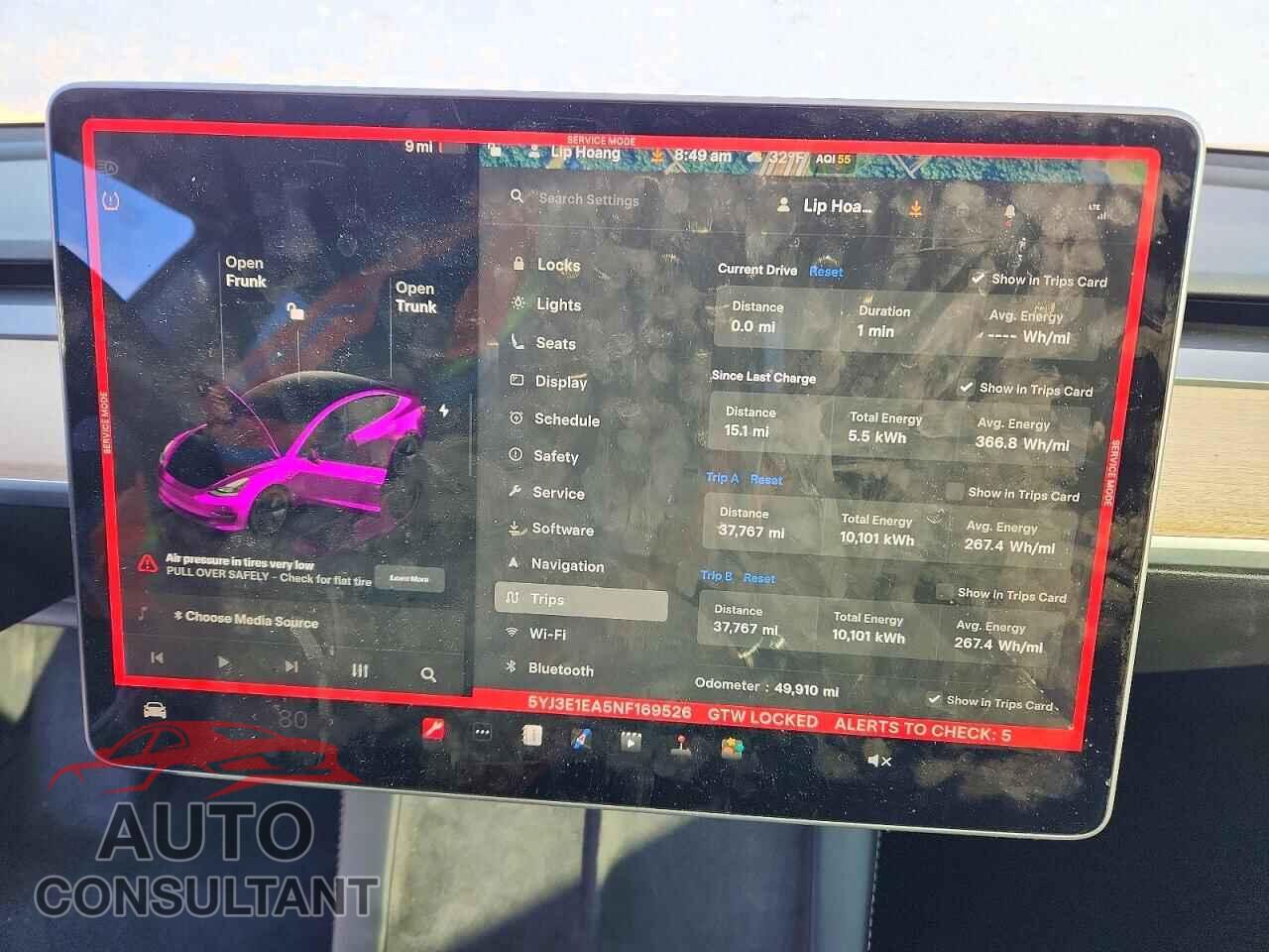TESLA MODEL 3 2022 - 5YJ3E1EA5NF169526