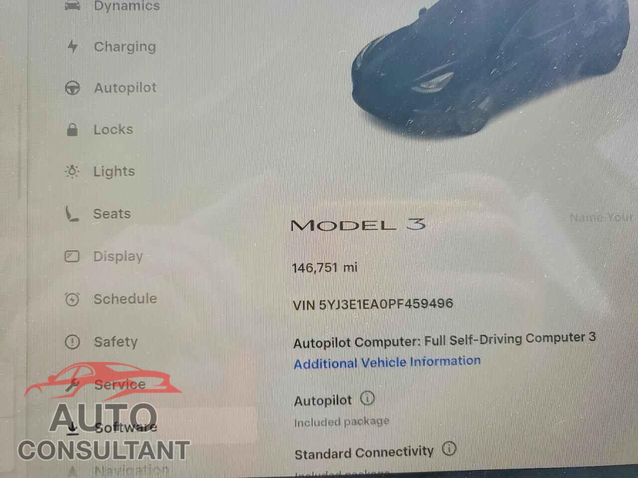 TESLA MODEL 3 2023 - 5YJ3E1EA0PF459496