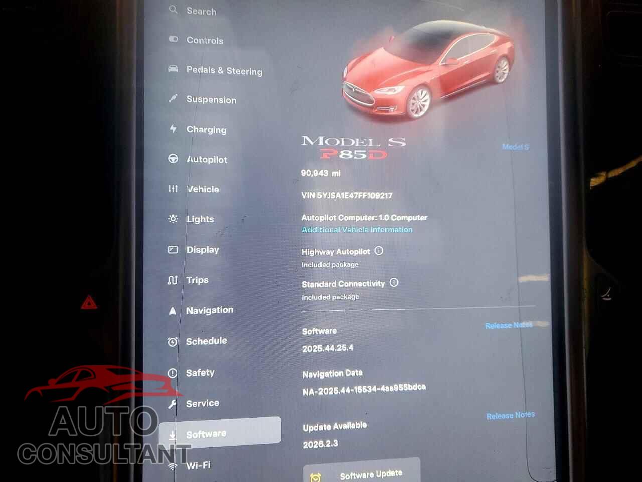 TESLA MODEL S 2015 - 5YJSA1E47FF109217