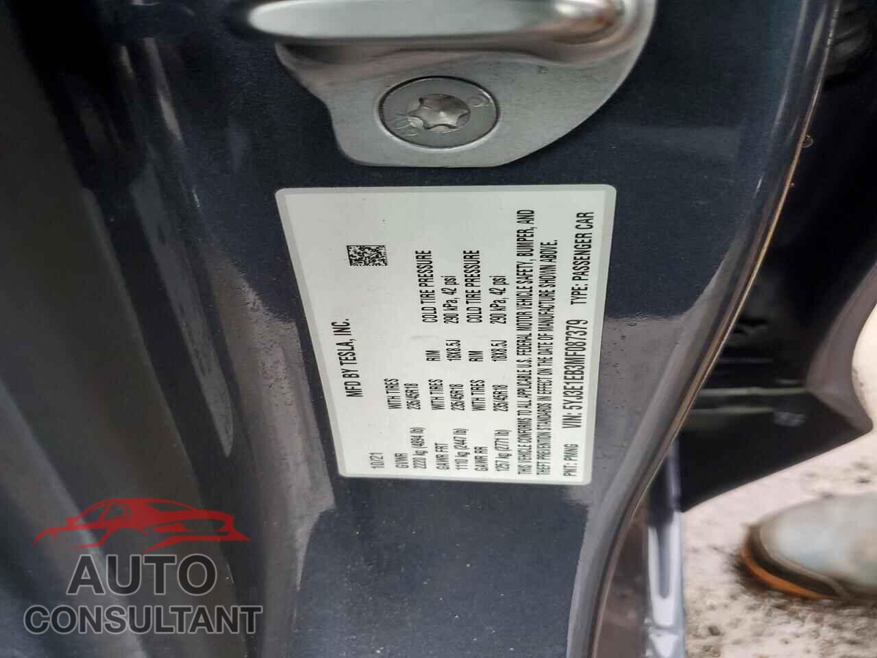 TESLA MODEL 3 2021 - 5YJ3E1EB3MF087379