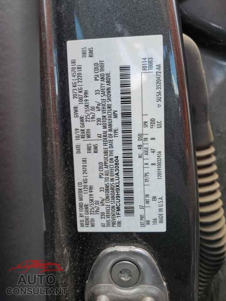FORD ESCAPE 2020 - 1FMCU9H9XLUA30804