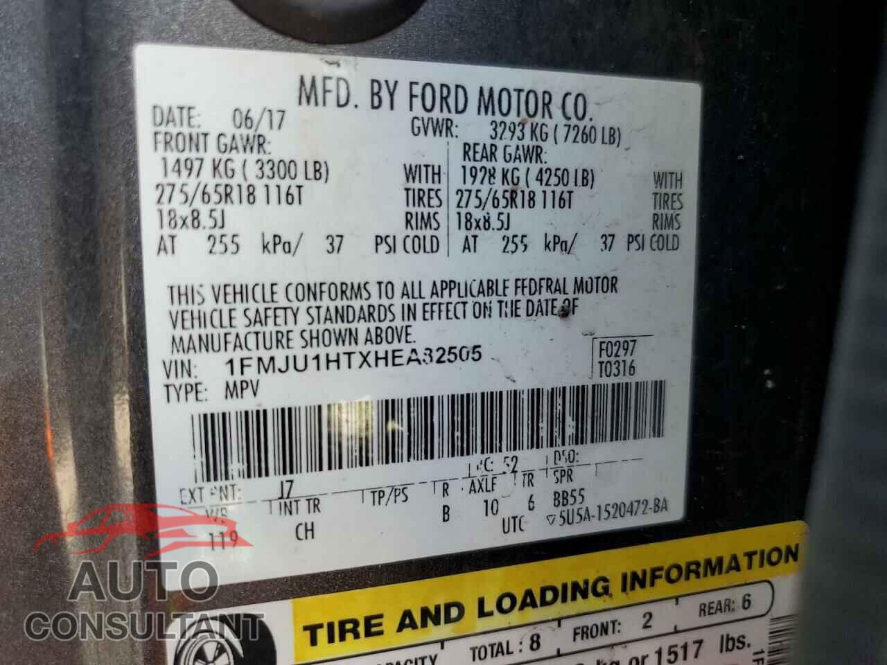 FORD EXPEDITION 2017 - 1FMJU1HTXHEA82505