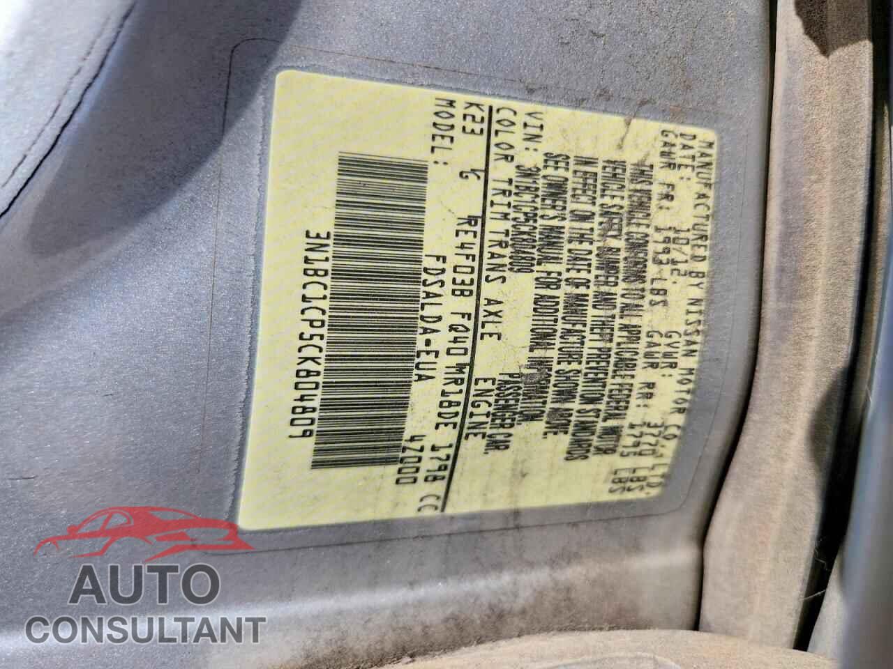 NISSAN VERSA 2012 - 3N1BC1CP5CK804809