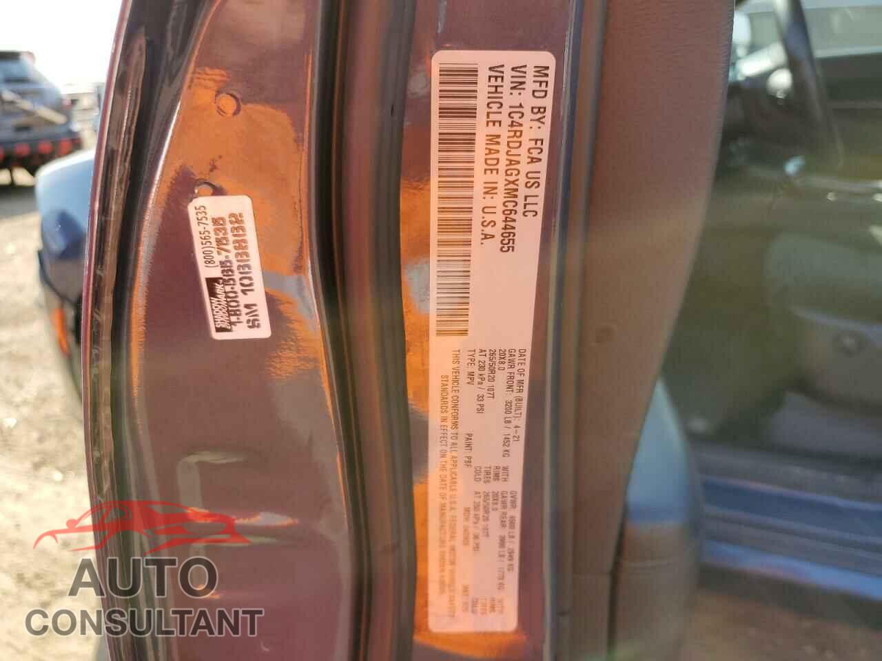 DODGE DURANGO 2021 - 1C4RDJAGXMC644655