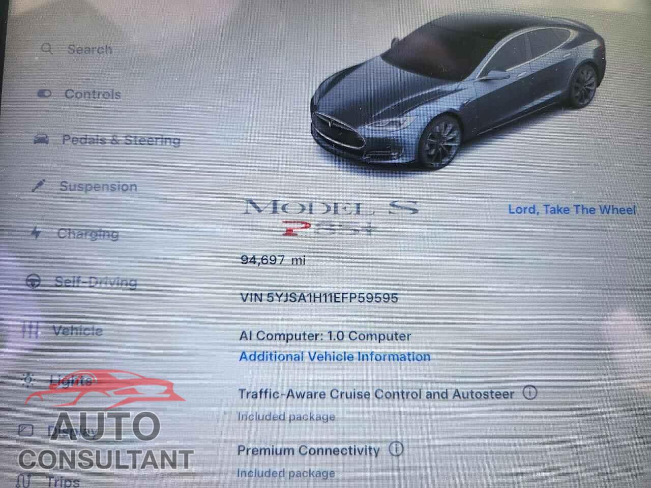 TESLA MODEL S 2014 - 5YJSA1H11EFP59595