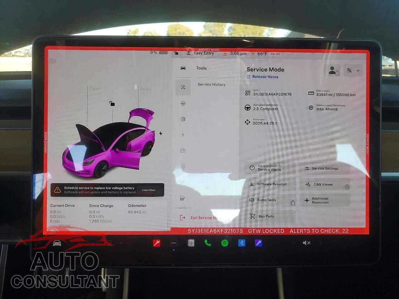 TESLA MODEL 3 2019 - 5YJ3E1EA6KF321678