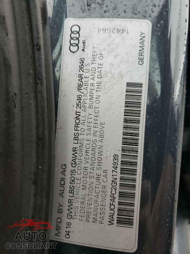 AUDI A6 2016 - WAUCFAFC2GN174939