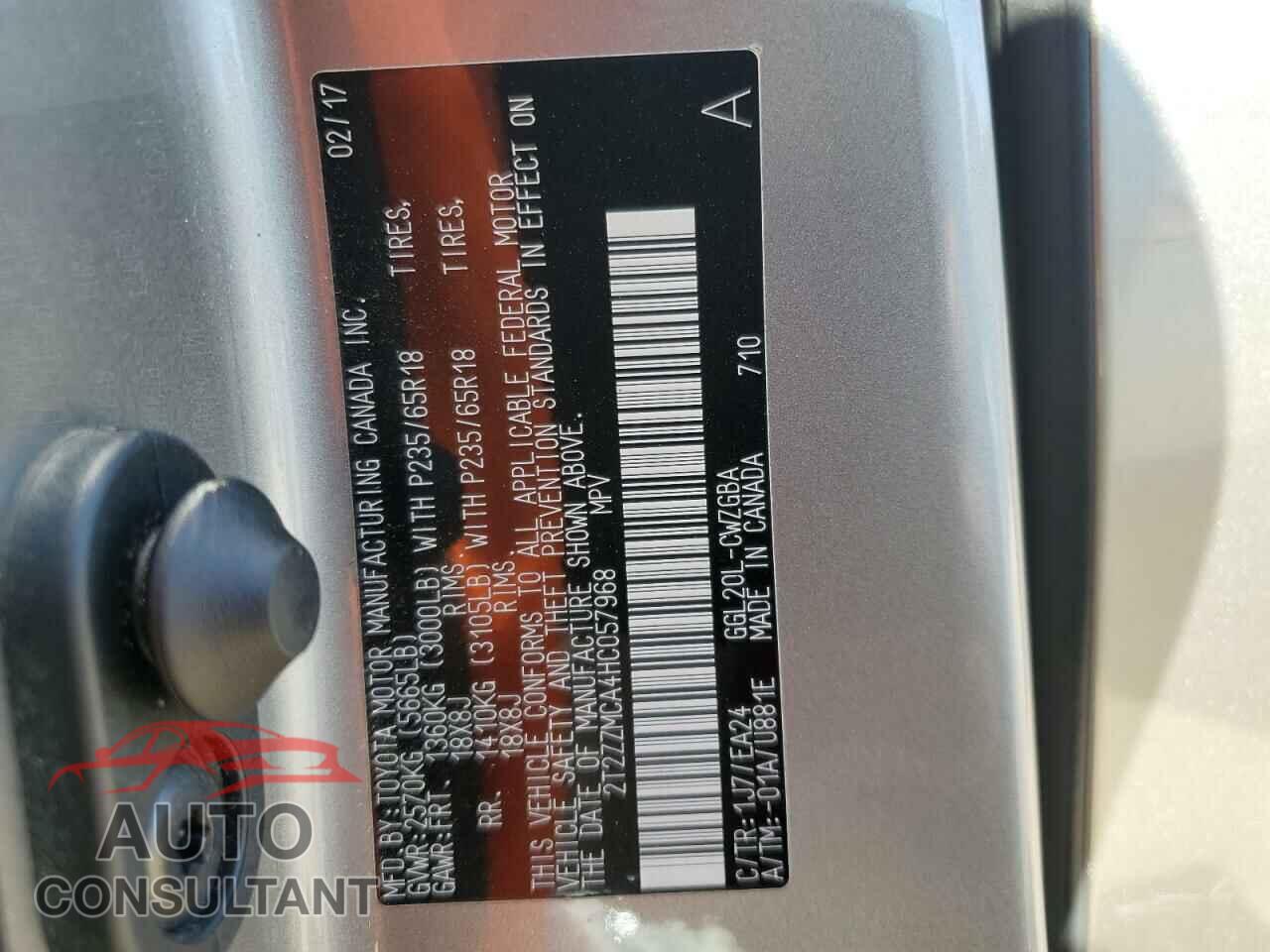 LEXUS RX350 2017 - 2T2ZZMCA4HC057968
