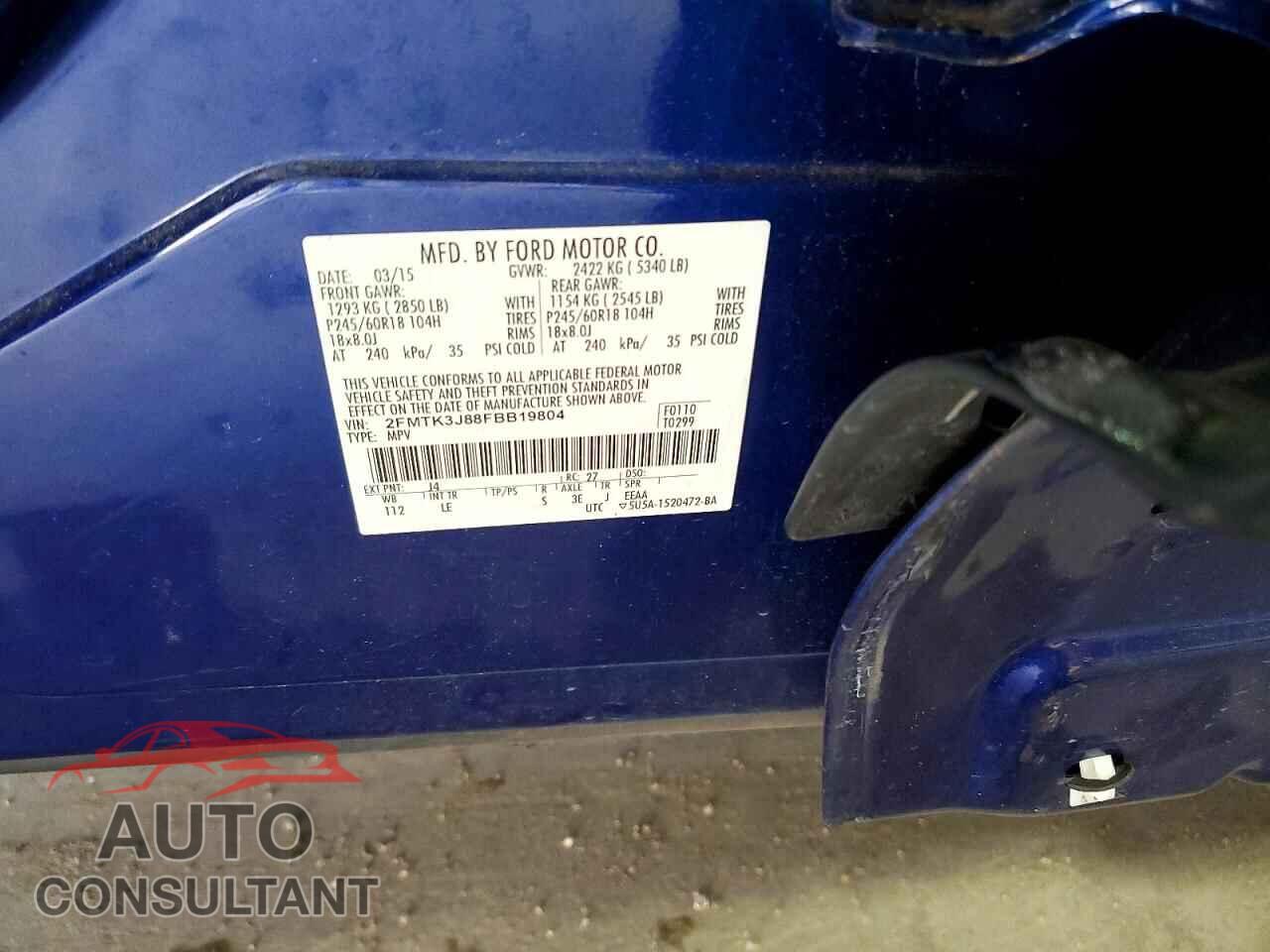 FORD EDGE 2015 - 2FMTK3J88FBB19804