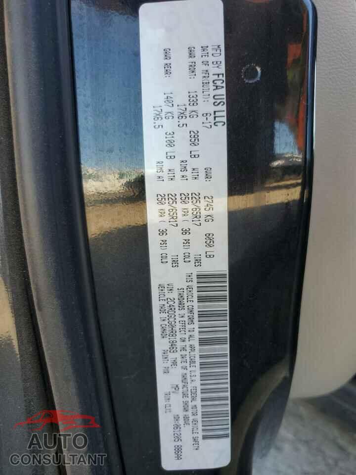 DODGE CARAVAN 2017 - 2C4RDGCG0HR818469