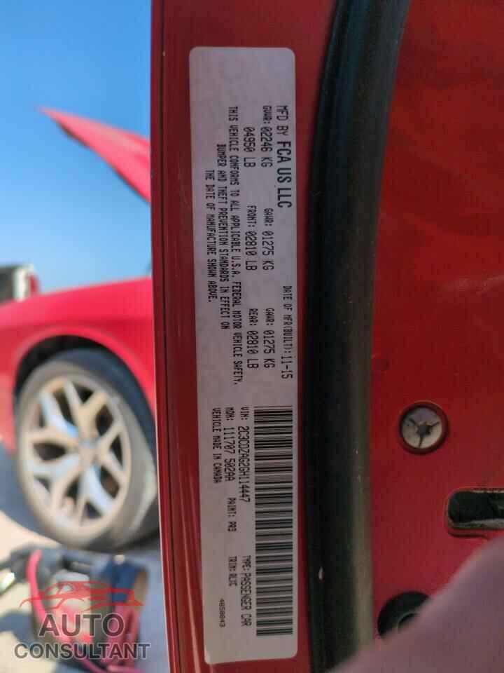 DODGE CHALLENGER 2016 - 2C3CDZAG2GH114447