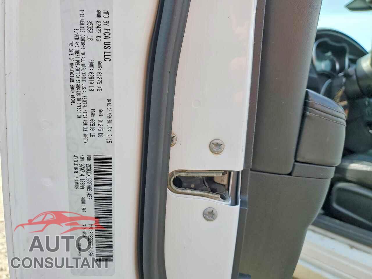 DODGE CHARGER 2015 - 2C3CDXJG6FH891457