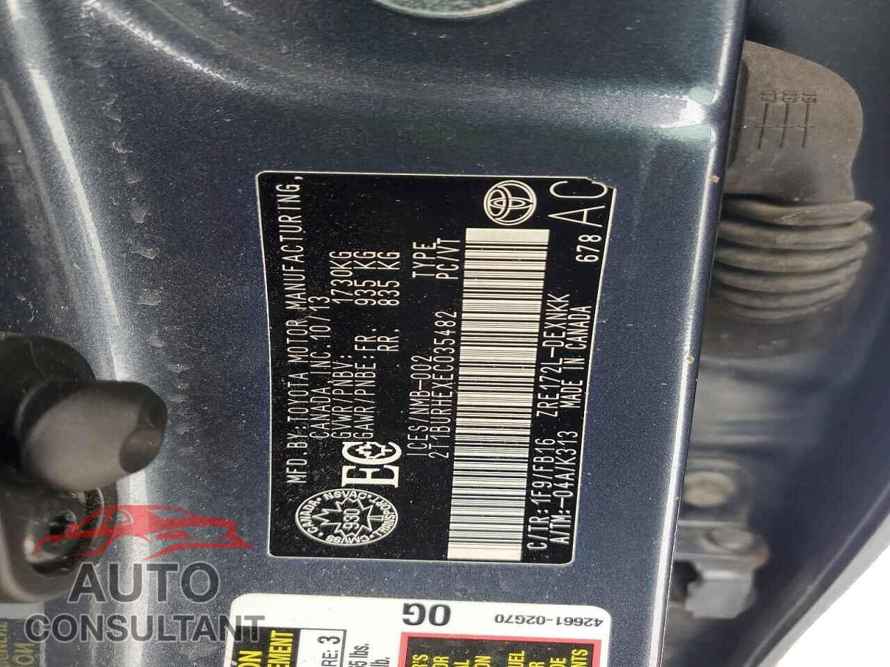 TOYOTA COROLLA 2014 - 2T1BURHEXEC035482