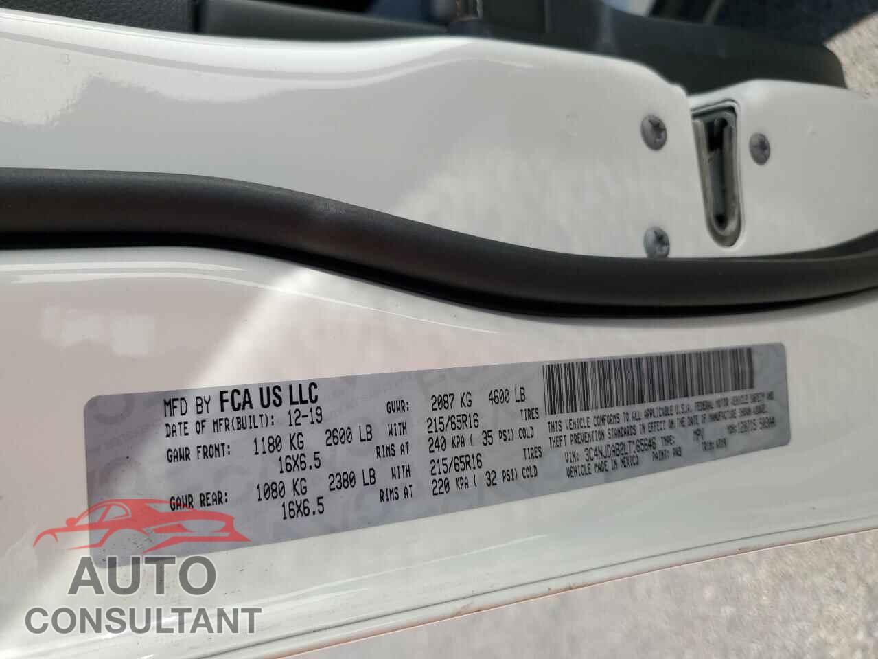 JEEP COMPASS 2020 - 3C4NJDAB2LT165646