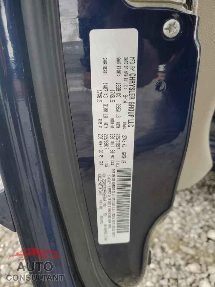 DODGE CARAVAN 2015 - 2C4RDGBG9FR557809