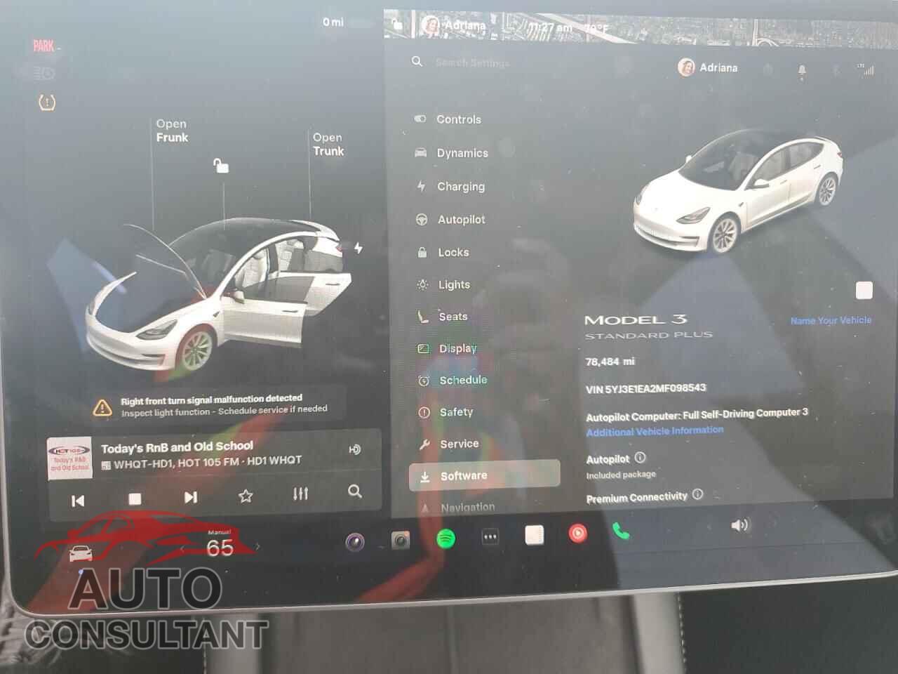 TESLA MODEL 3 2021 - 5YJ3E1EA2MF098543