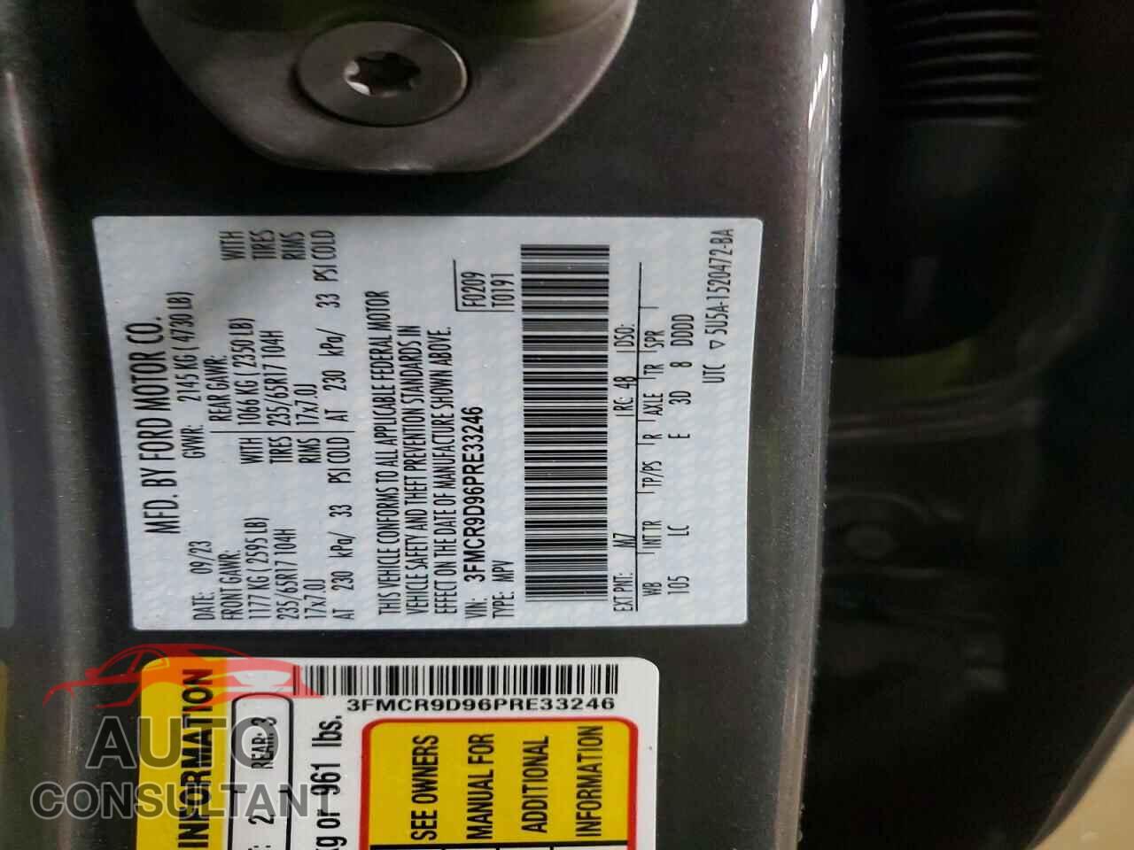 FORD BRONCO 2023 - 3FMCR9D96PRE33246