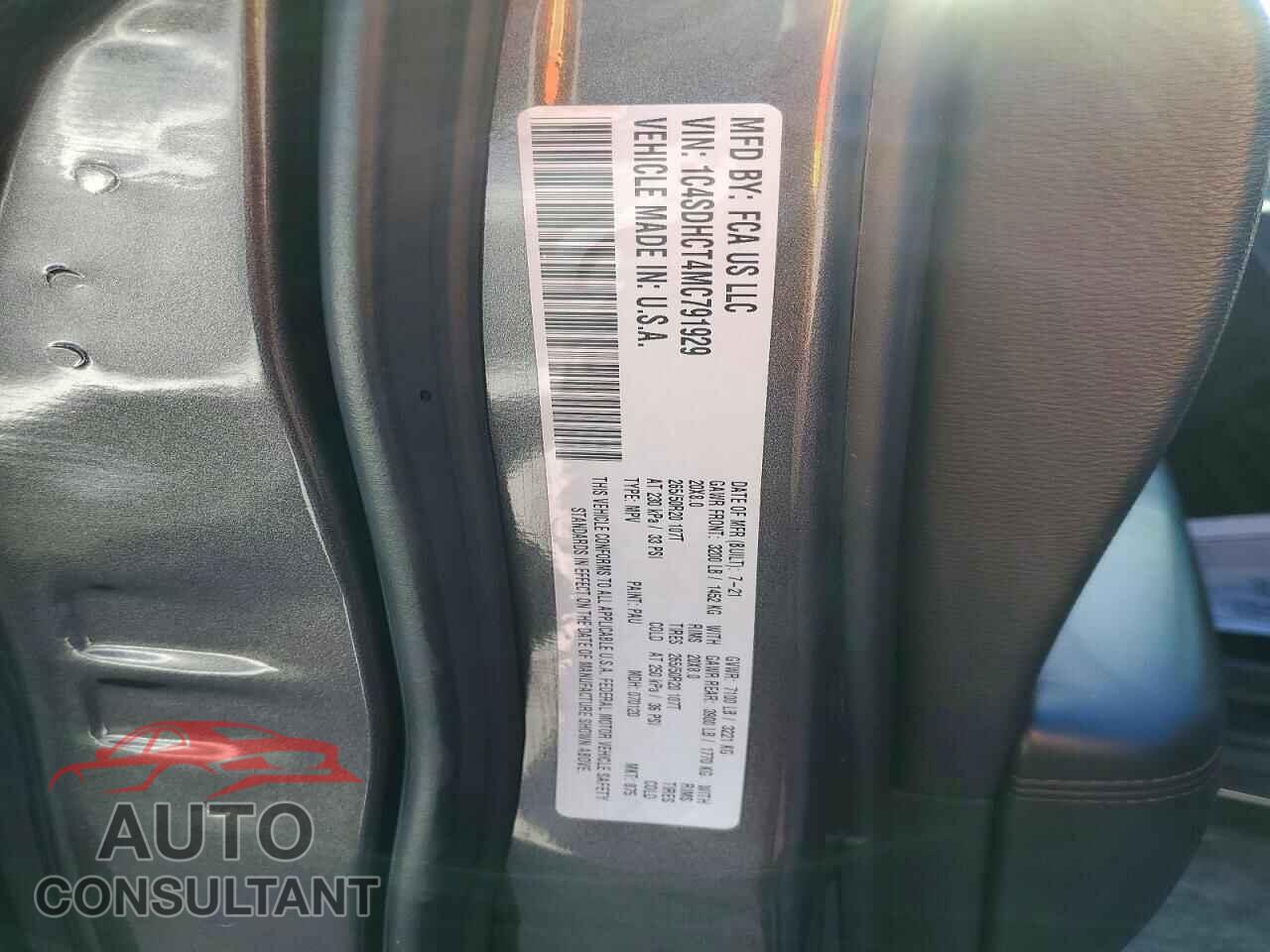 DODGE DURANGO 2021 - 1C4SDHCT4MC791929